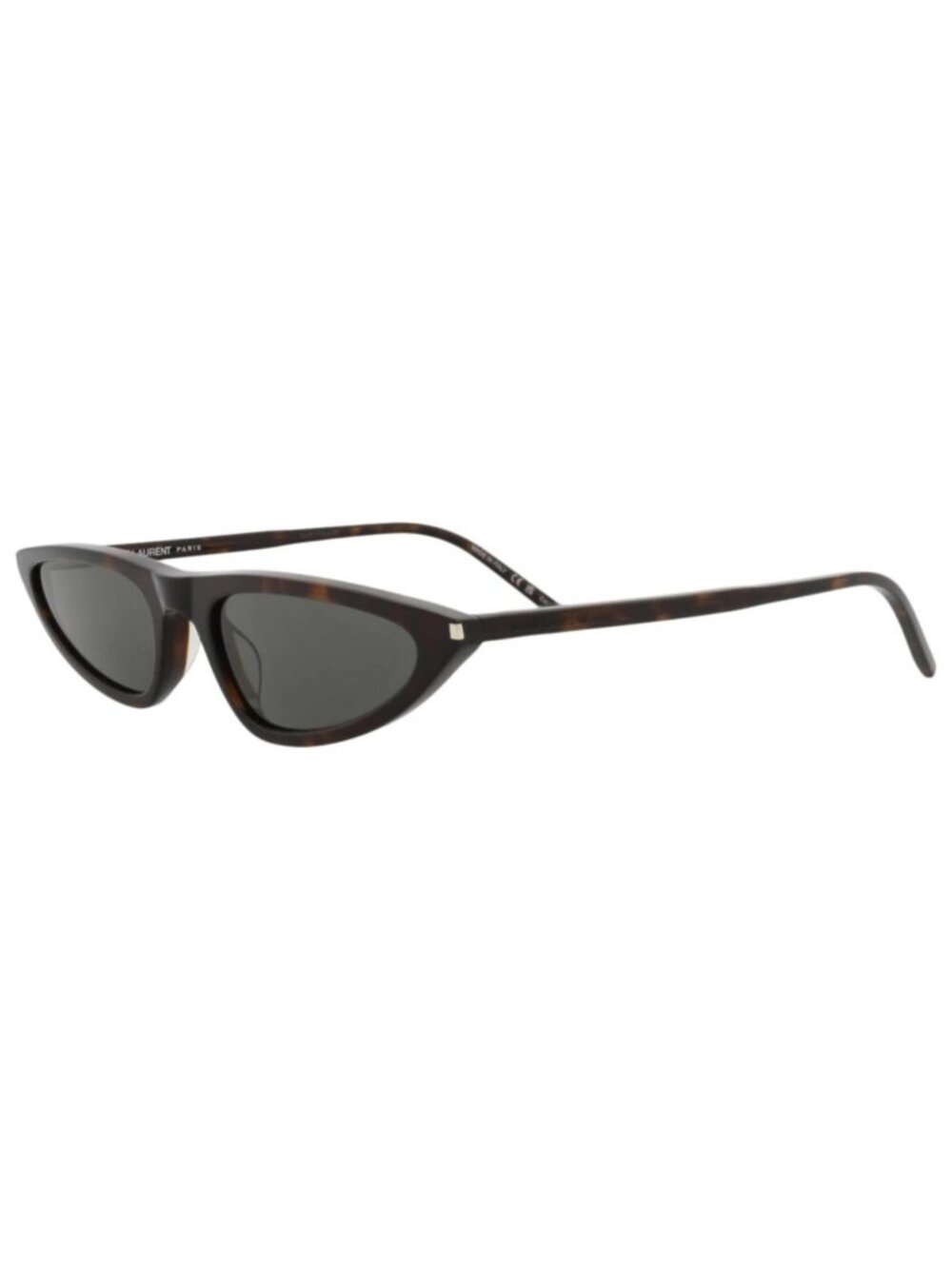 New Saint Laurent Women's Sunglasses Cat Eye Recycled Acetate Frame Havana Grey